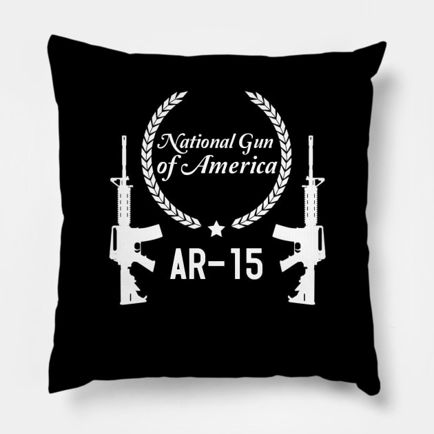 National Gun of America AR-15 Pillow by LedgeableDesigns