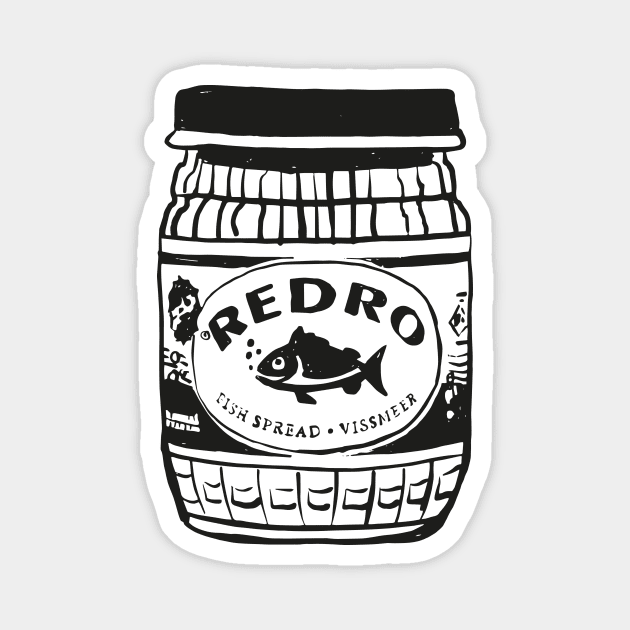 Redro Fish Paste illustrated by hand Magnet by Siren Seventy One