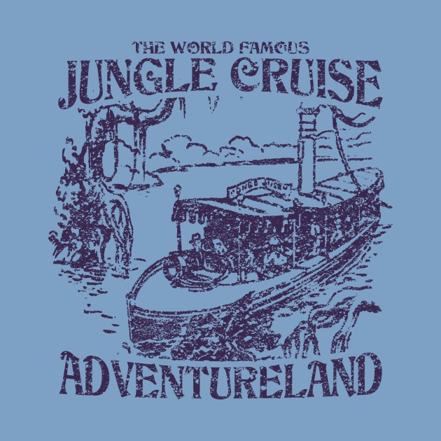 World Famous Jungle Cruise - Adventureland (Dark Blue) by Mouse Magic with John and Joie