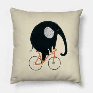 Elephant Riding A Bicycle Pillow
