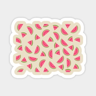 Pink Watermelon Pattern Magnet