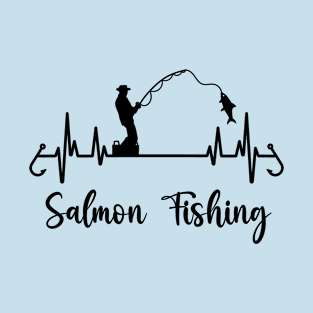 Salmon Fishing Graphic Design T-Shirt