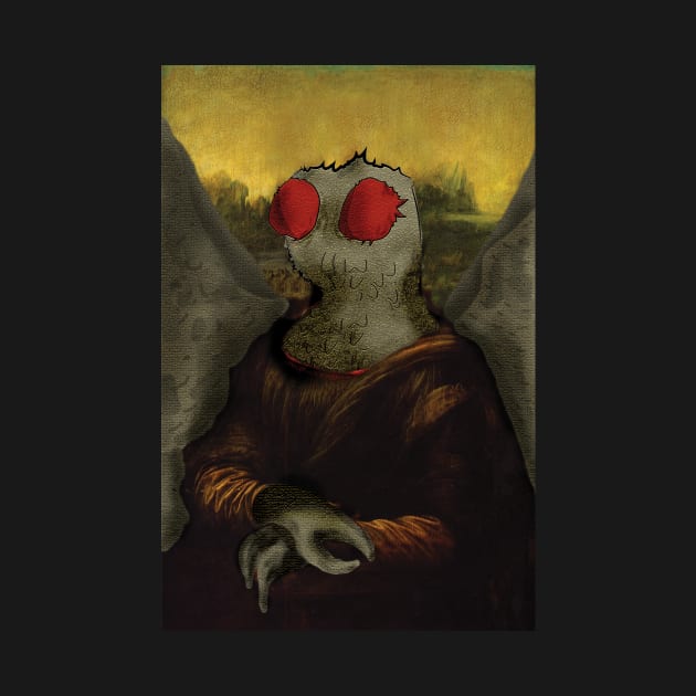 Mothman Mona Lisa by Get Hopped Apparel