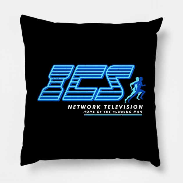 ICS Network Television - Home of The Running Man Pillow by BodinStreet