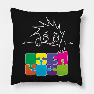 Cute character and puzzles Pillow