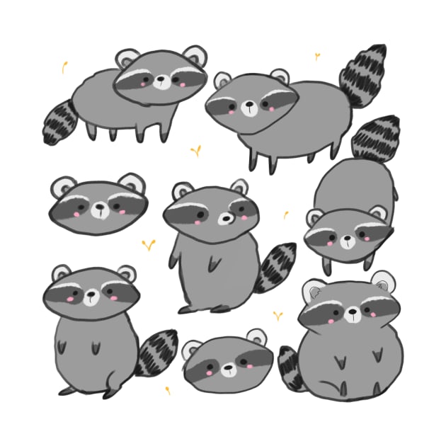 Raccoon pattern by Mayarart