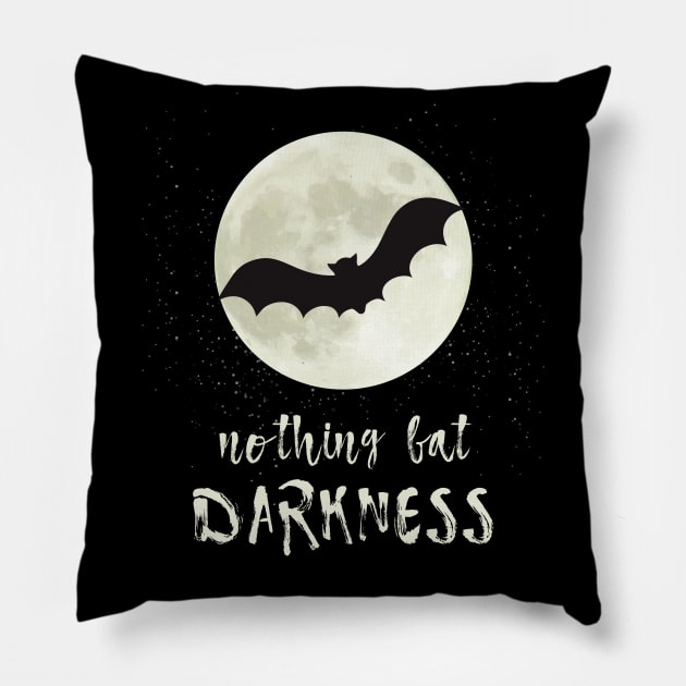 Halloween Saying with Bat Full Moon Horror Pillow by Inogitna Designs