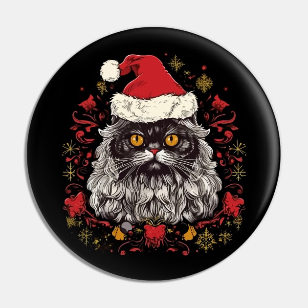 Persian Cat Christmas Pin by JH Mart