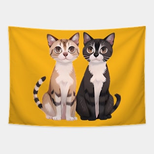 Charming Siamese Duo Tapestry