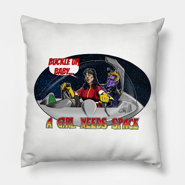 Girls are Starfighters too! Pillow by BixelBoone