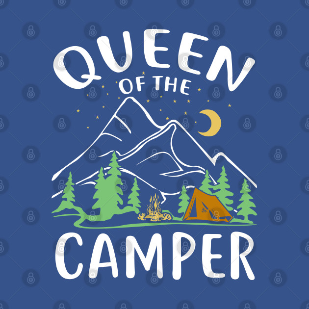 Discover Queen Of The Camper funny camping - Funny Camping - T-Shirt