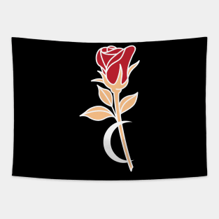 Rose and moon Tapestry