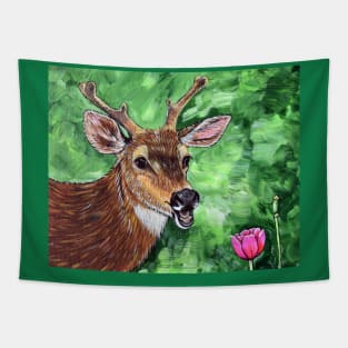 Funny Deer Painting Tapestry