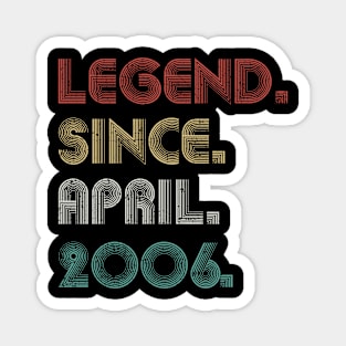 17 Years Old Vintage Legend Since April 2006 17th Magnet