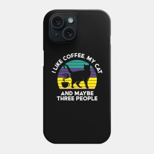 I Love Coffee and Cats Phone Case