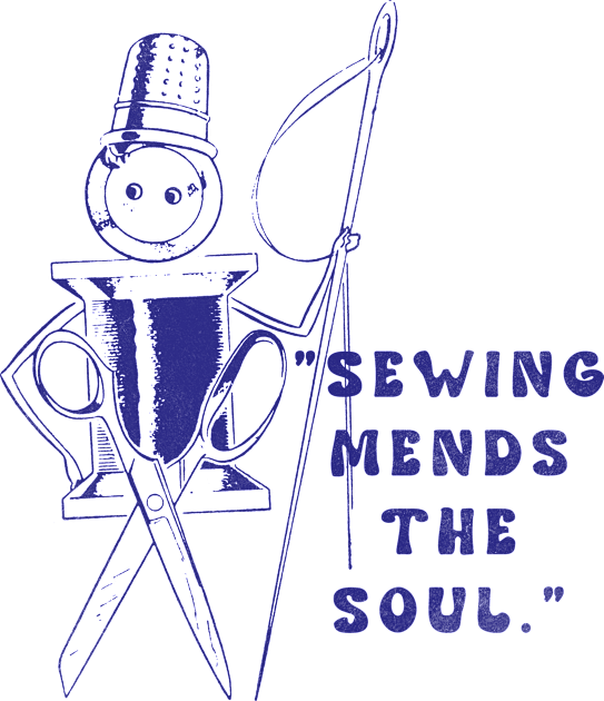 Sewing Mends The Soul Kids T-Shirt by vokoban