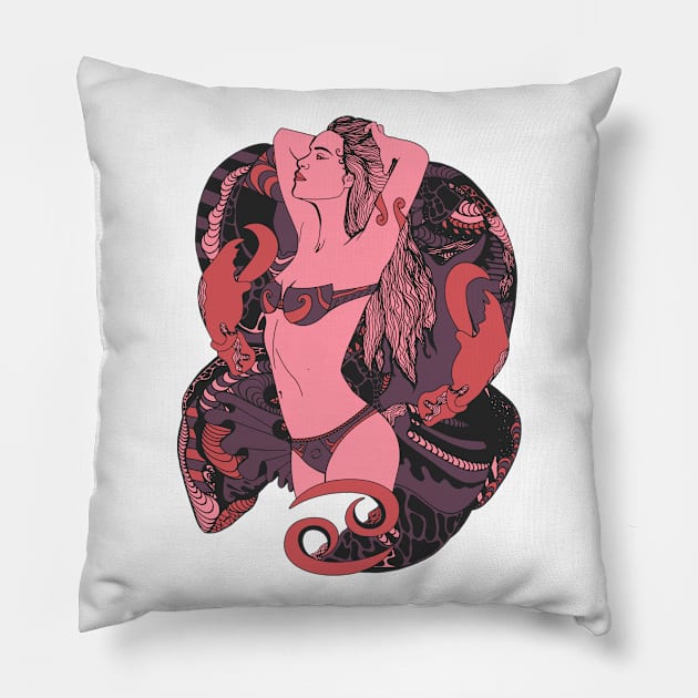 Ambrose Cancer Beauty Pillow by kenallouis