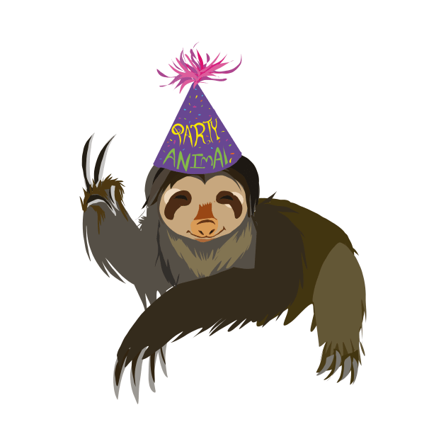 Party sloth by Shadowsantos