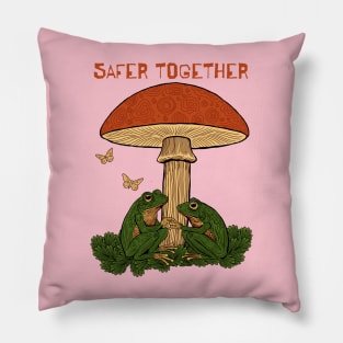 Safer Together with text Pillow