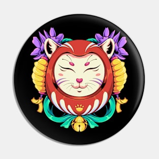 Daruma Cats Pin