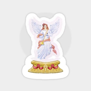 Angel Snow Globe Magnet