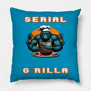 Serial G'rilla Master BBQ Griller Fun Pun Pillow