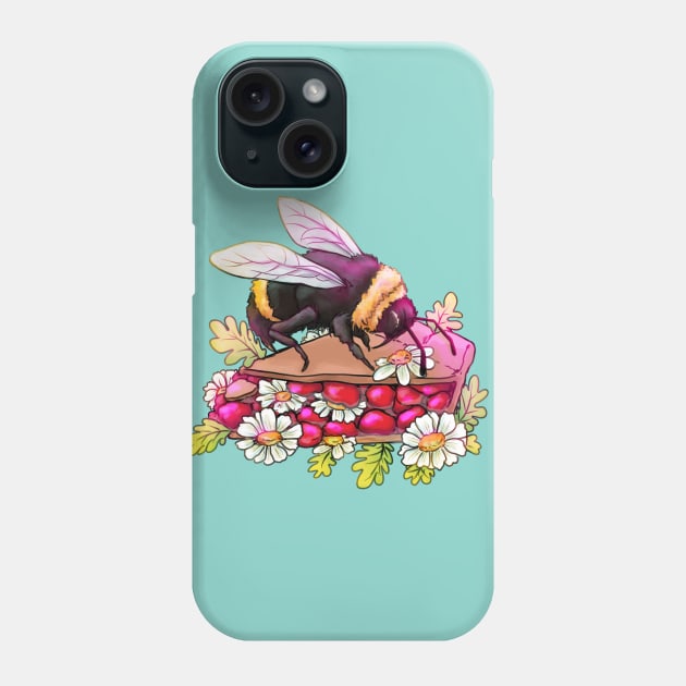 Cherry Daisy Pay Phone Case by INOGArt