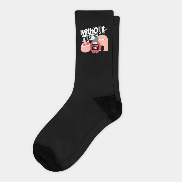 Without Music Socks by TEENIE DESIGN