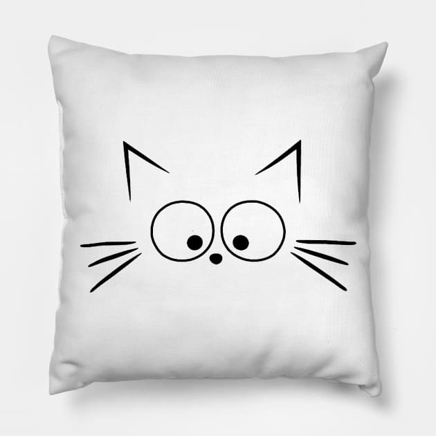 Cute Cat Pillow by valentinahramov