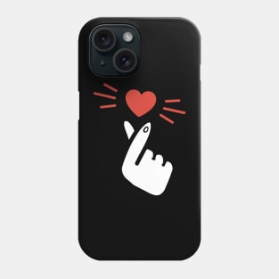 Finger Heart Kpop Songalag Hateu White Hand Phone Case