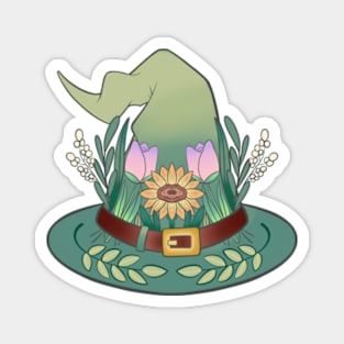 Garden Witch Hat Magnet