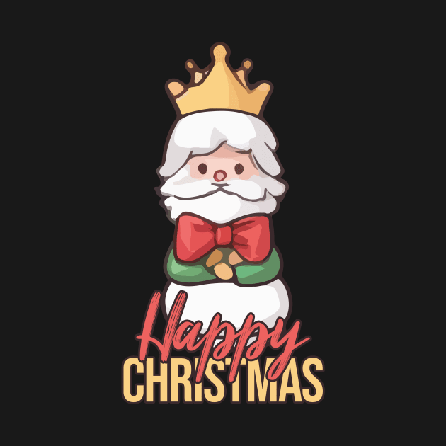 Chess King Santa - Happy Christmas by Rishirt