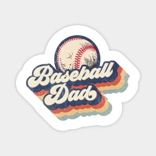 Retro Baseball Dad Father's Day Magnet