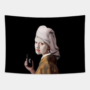 Girl with TikTok Tapestry