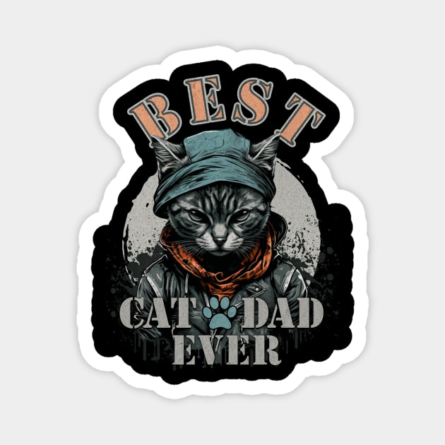 Best Cat Dad Ever – Cool Cat Dad Graphic – Perfect Gift for Cat Lovers Magnet by ArtistTee ⭐⭐⭐⭐⭐