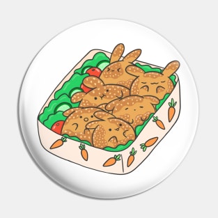 Honey Sesame puff bunnys salad Bento box Pin