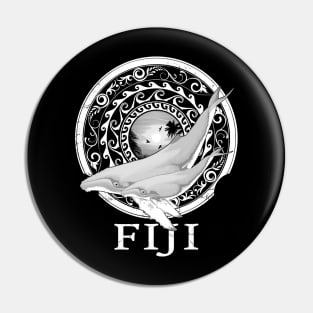 Humpack Whales Shield of Fiji Pin