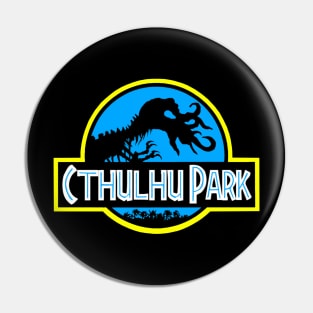 Cthulhu Park - Retro 90s Movie Parody (Blue Variant) Pin