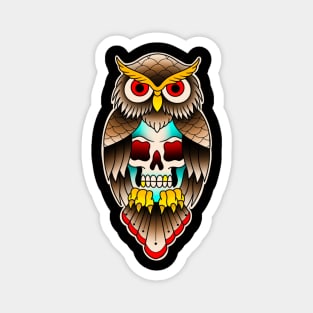 Owl & Skull Magnet