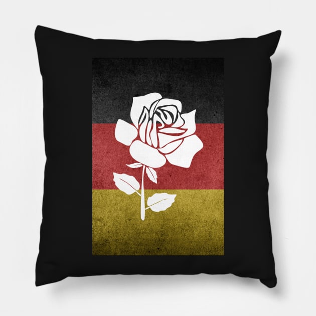 white Rose Resistance Pillow by Skull-blades