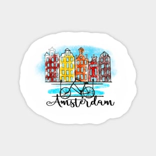 Amsterdam skyline city view Magnet