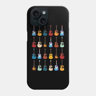 Acoustic Guitar Icons Huge Collection Phone Case