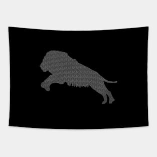 Lion Gray Tapestry