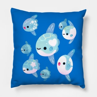 Swimming sunfish Pillow
