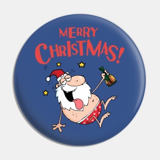 santa drunk Pin