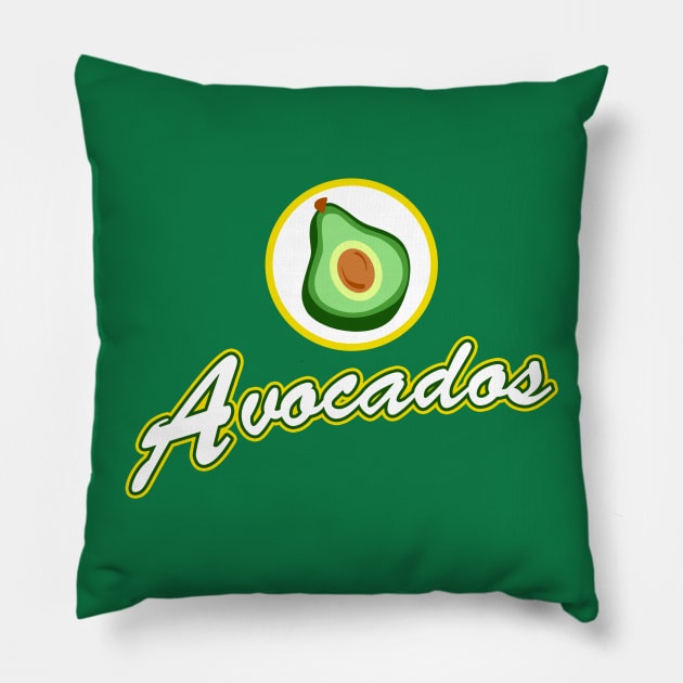 The Avocados Pillow by Apgar Arts