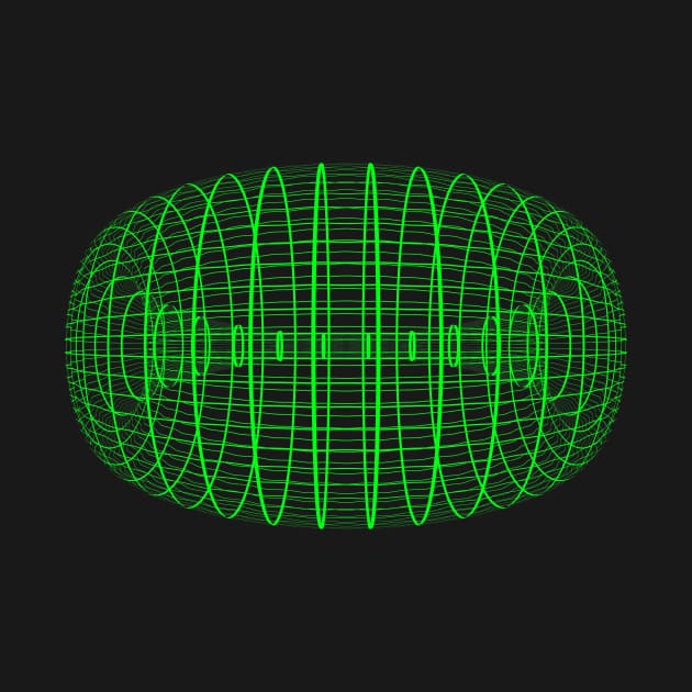 Green Wireframe Ellipse by AKdesign