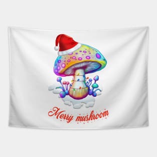 Vintage Merry Mushroom Lovers Tapestry