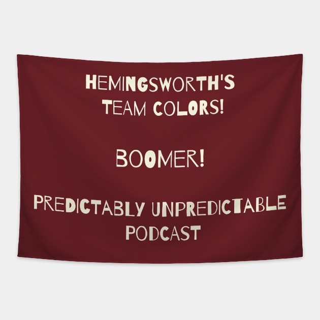 Hemingsworth's Team Colors! BOOMER! Tapestry by pupodcast