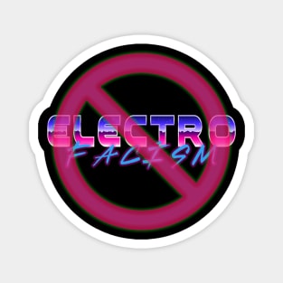 Cyberpunk Anti Electro Facism Illustration Magnet